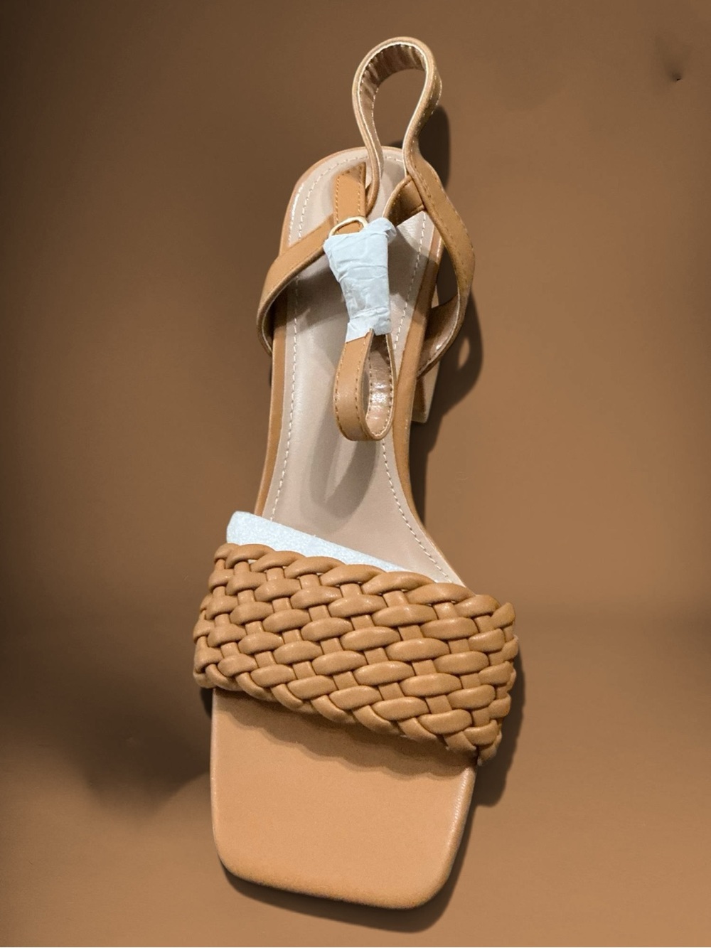 NWT Tan Braided Strap Women's Sandals - Classic Summer Heel